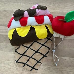 Halloween Pet Ice Cream Cone Sundae with Cherry Hat